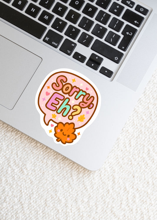 Sorry Eh? Canadian Maple Leaf Sticker