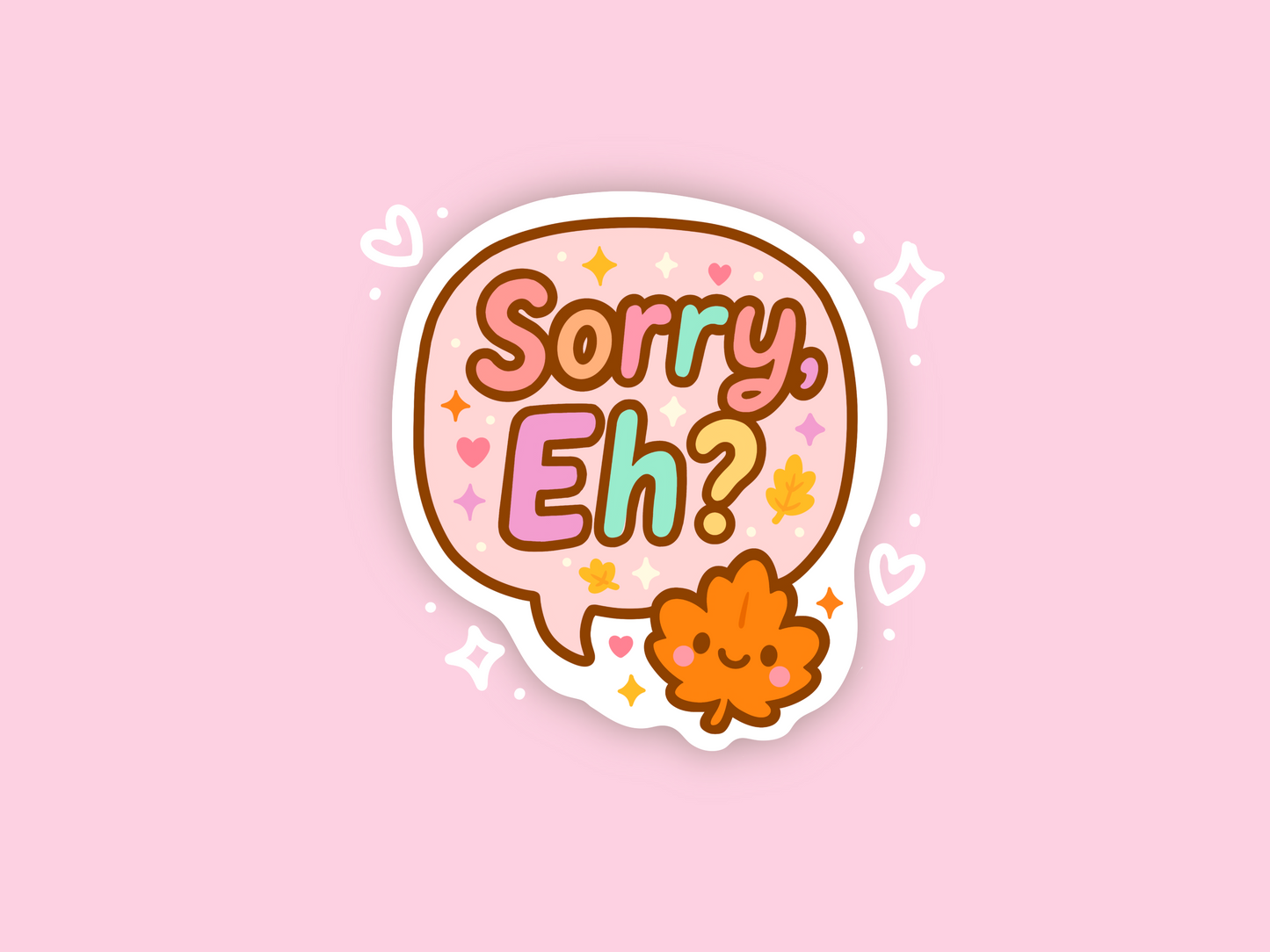 Sorry Eh? Canadian Maple Leaf Sticker