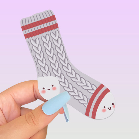 Cozy Cabin Sock Bookmark & Hot Cocoa Sticker Buddy Set