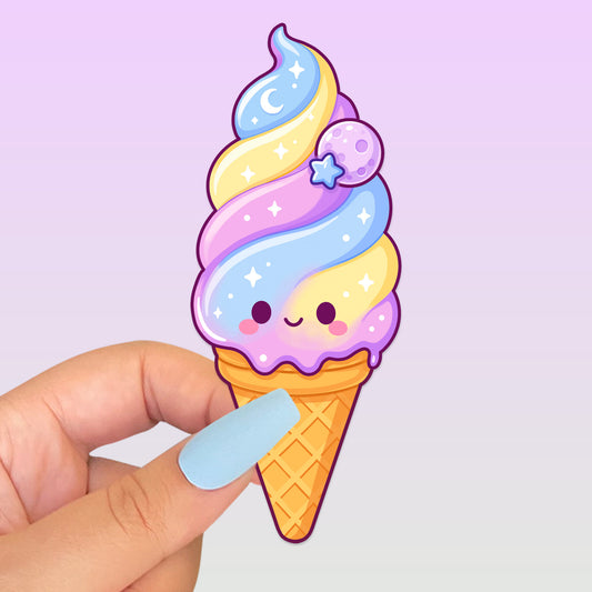 Moon Mist Ice Cream Bookmark & Star Sticker Buddy Set