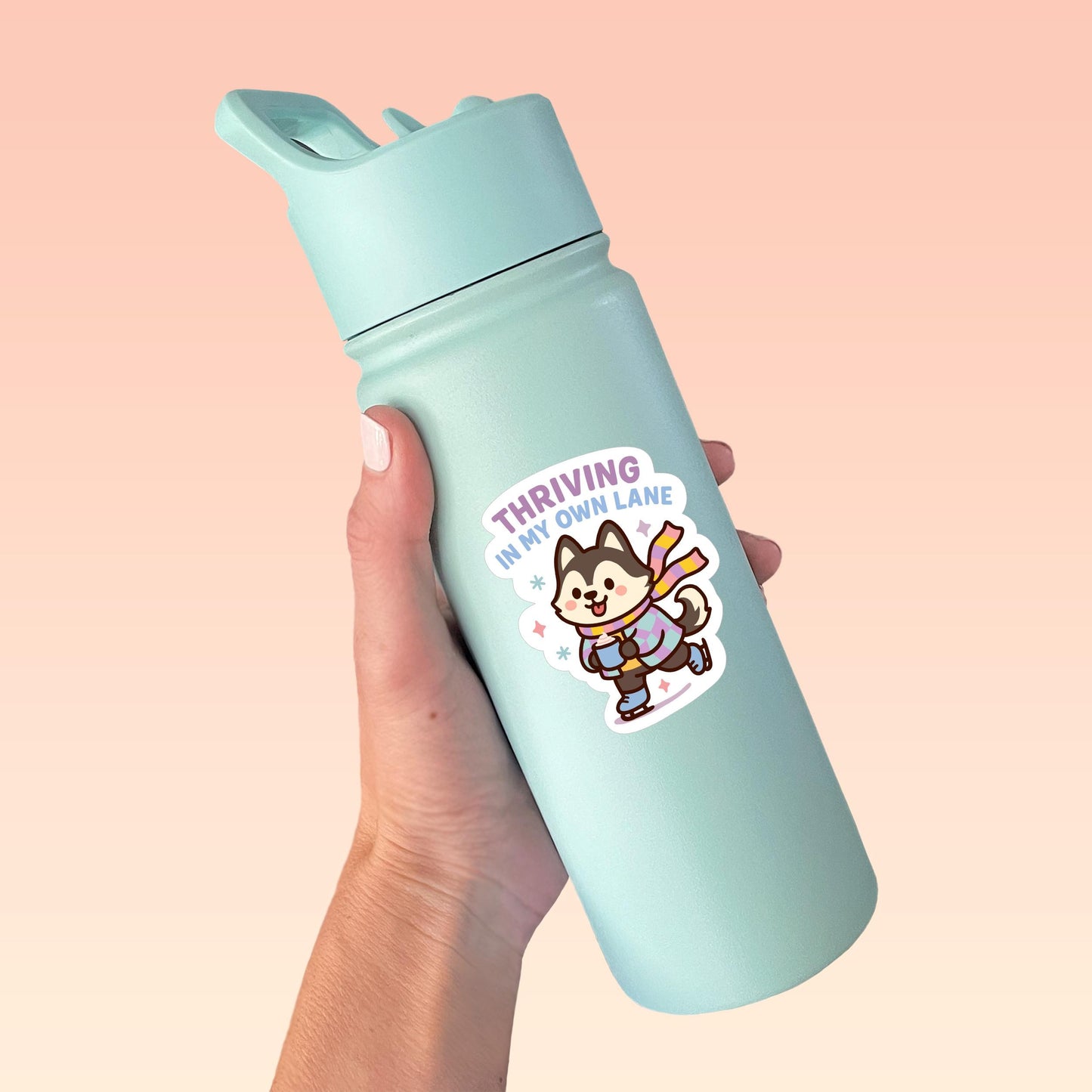 Thriving In My Own Lane Husky Sticker - Paige Poutine