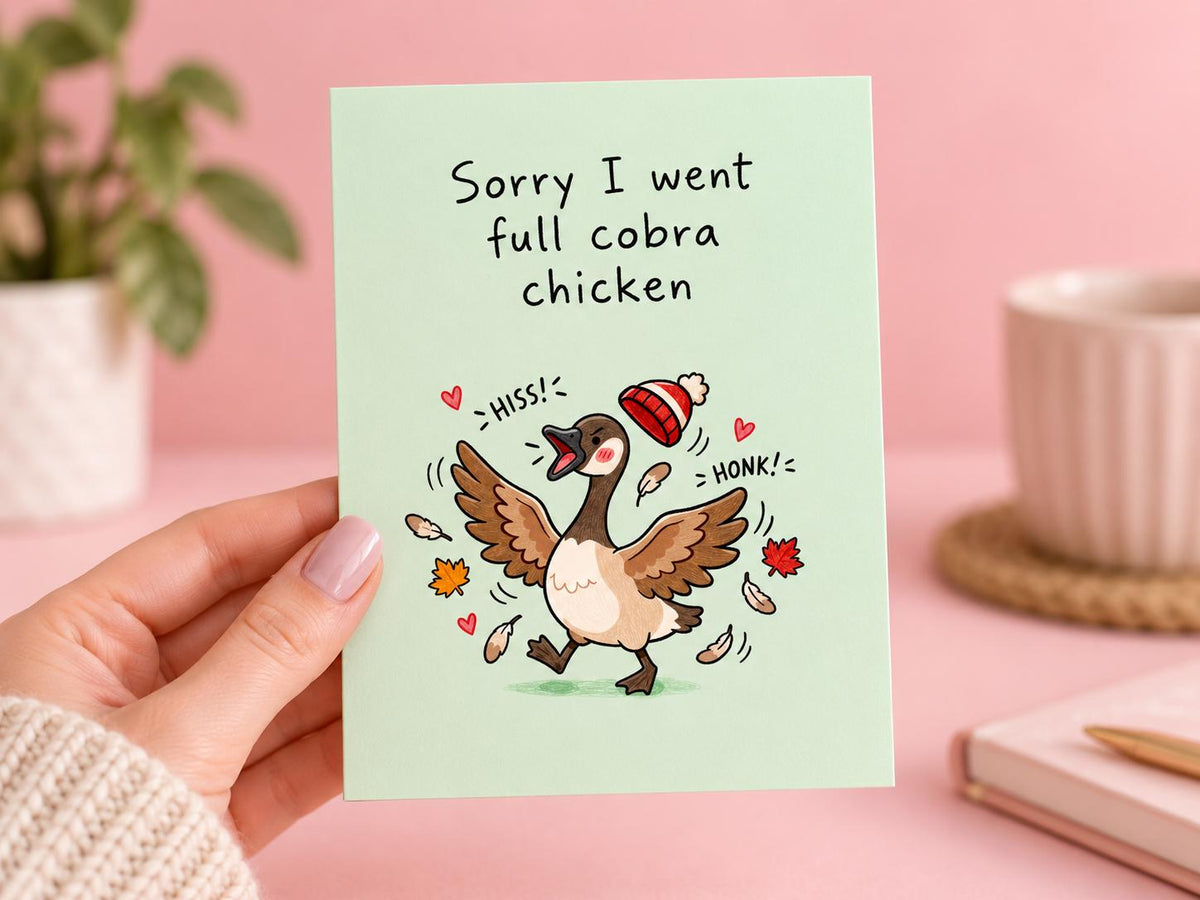 Cobra Chicken Apology Card