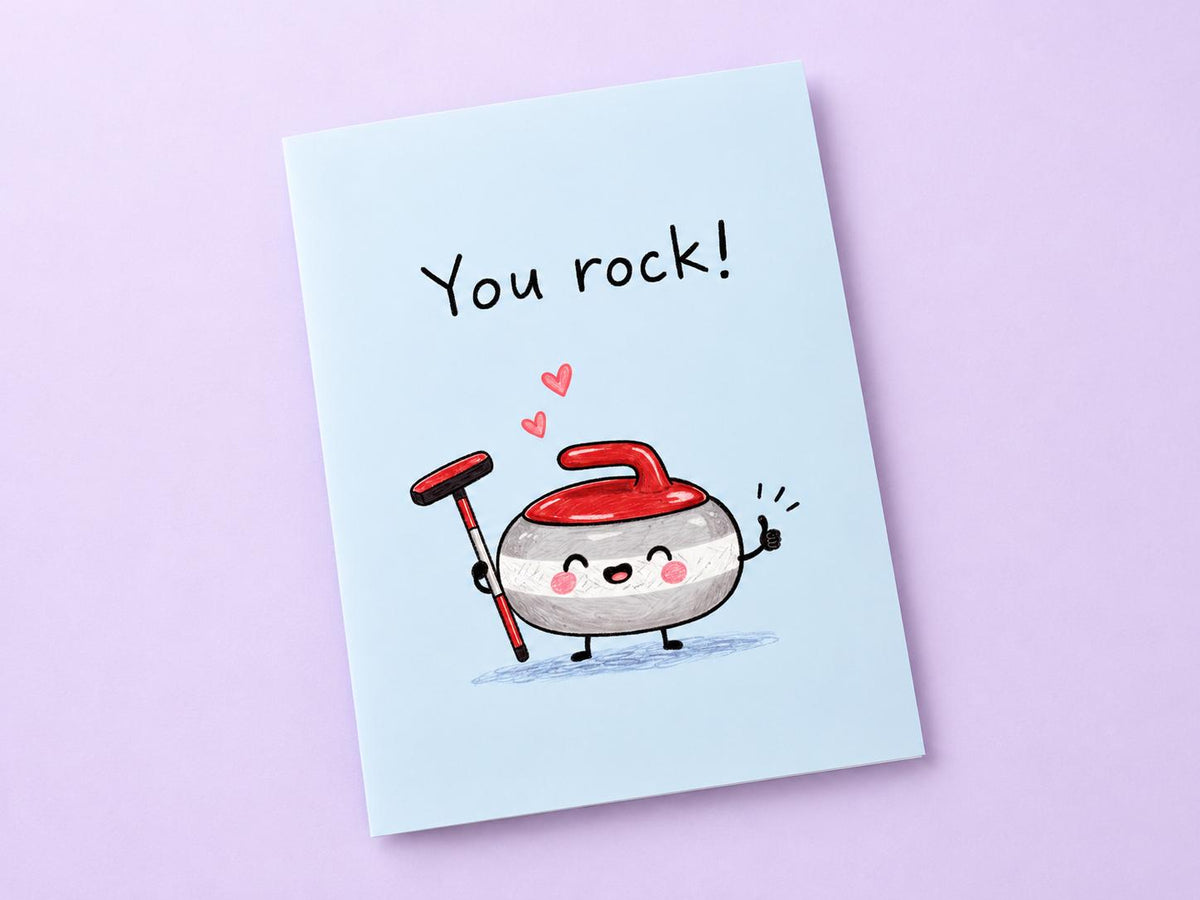 You Rock Curling Card