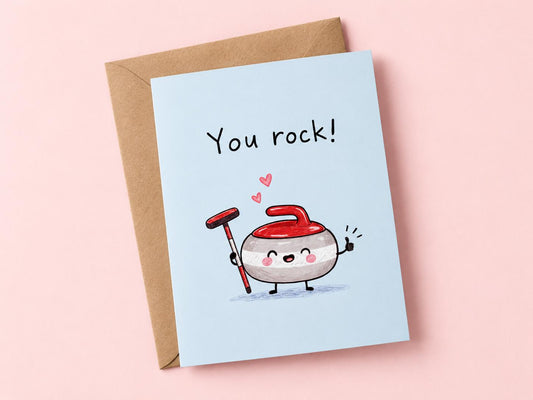 You Rock Curling Card