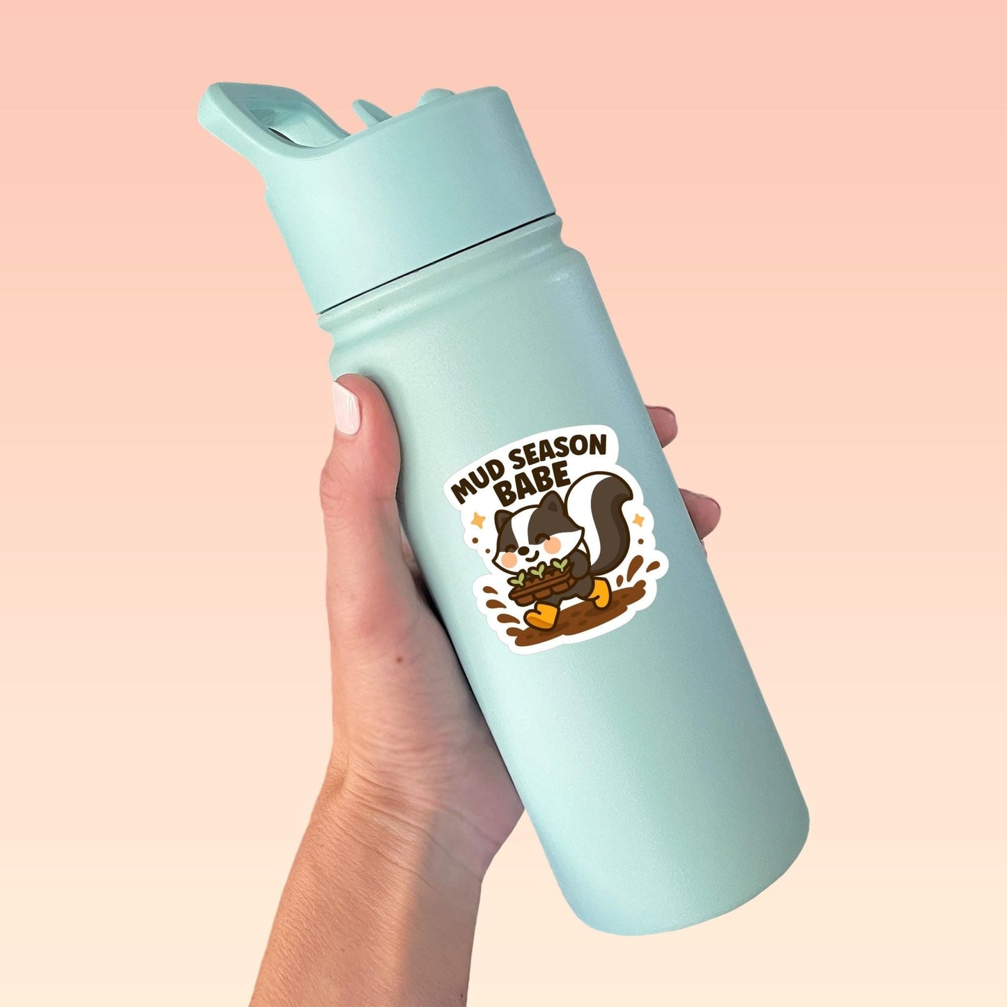 Mud Season Babe Skunk Sticker - Paige Poutine