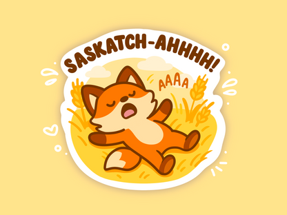 Saskatch-Ahhhh! Prairie Fox Sticker