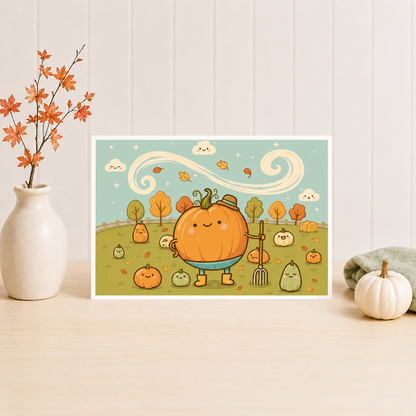 Pumpkin Farmer Art Print