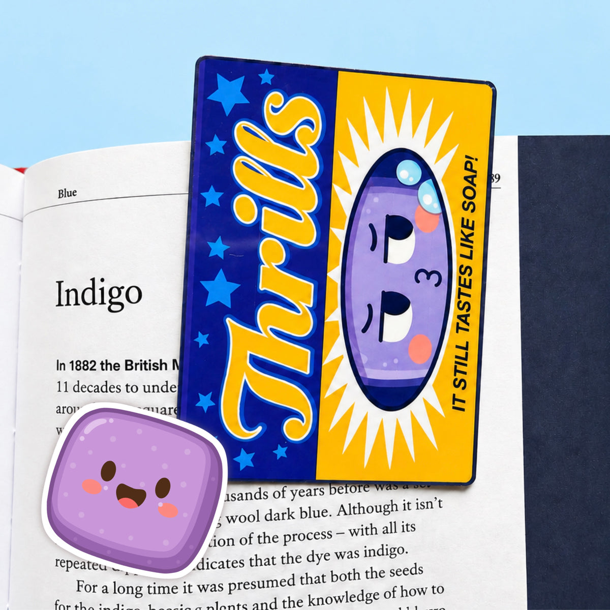 Thrills Gum Bookmark & Purple Gum Sticker Buddy Set