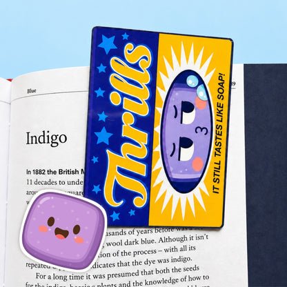 Thrills Gum Bookmark & Purple Gum Sticker Buddy Set