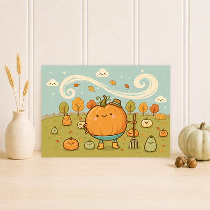 Pumpkin Farmer Art Print