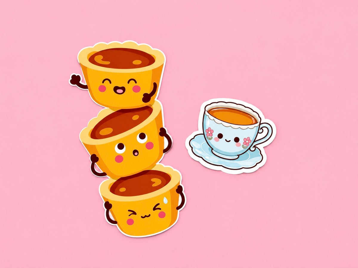 Butter Tarts Bookmark & Teacup Sticker Buddy Set