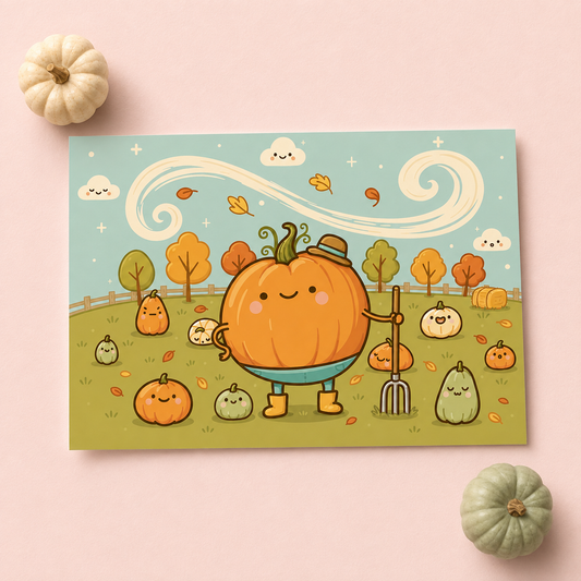 Pumpkin Farmer Art Print
