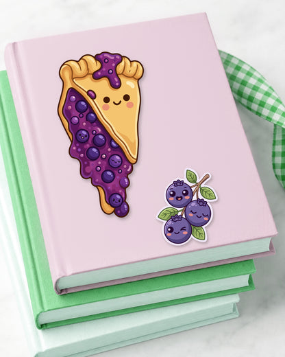 Saskatoon Berry Pie Bookmark & Saskatoon Berry Sticker Buddy Set