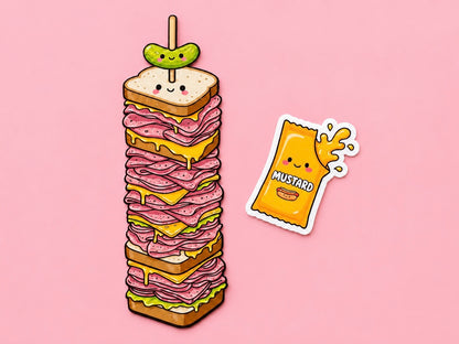 Montreal Smoked Meat Bookmark & Mustard Sticker Buddy Set