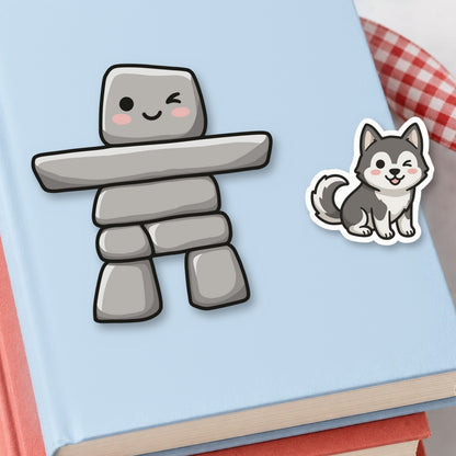 Inukshuk Bookmark & Husky Sticker Buddy Set
