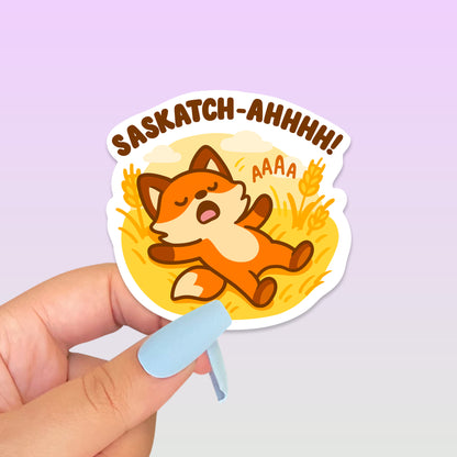 Saskatch-Ahhhh! Prairie Fox Sticker