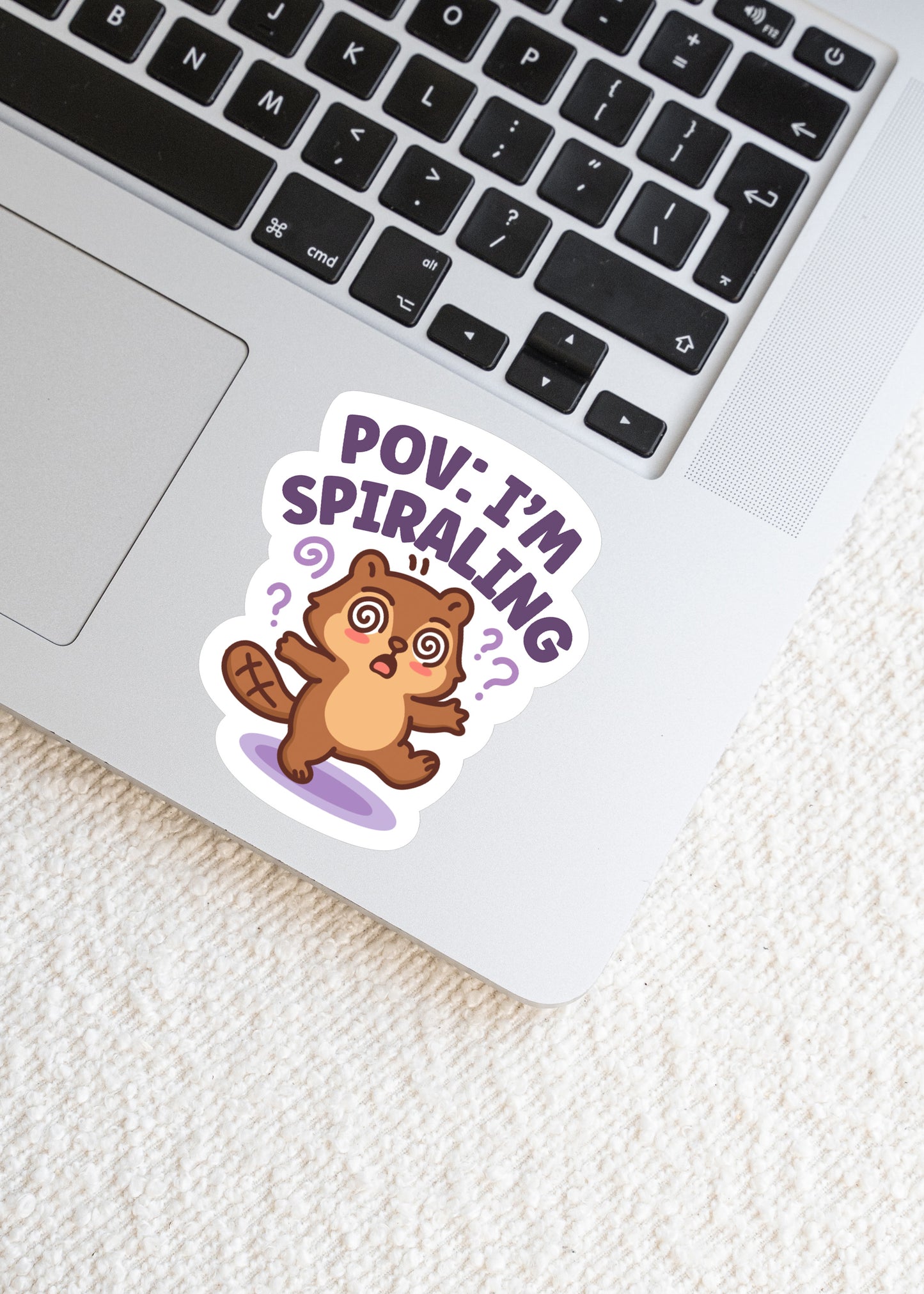 POV I’m Spiraling Beaver Sticker