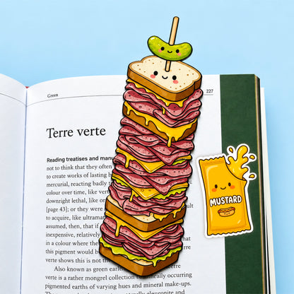 Montreal Smoked Meat Bookmark & Mustard Sticker Buddy Set
