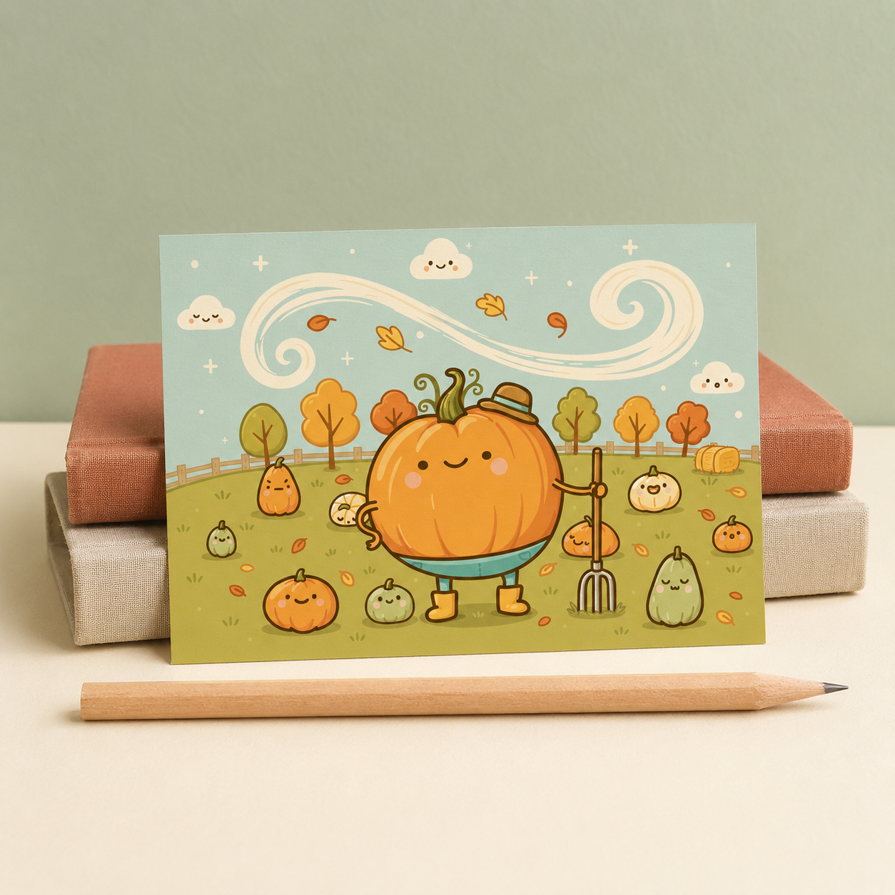 Pumpkin Farmer Art Print