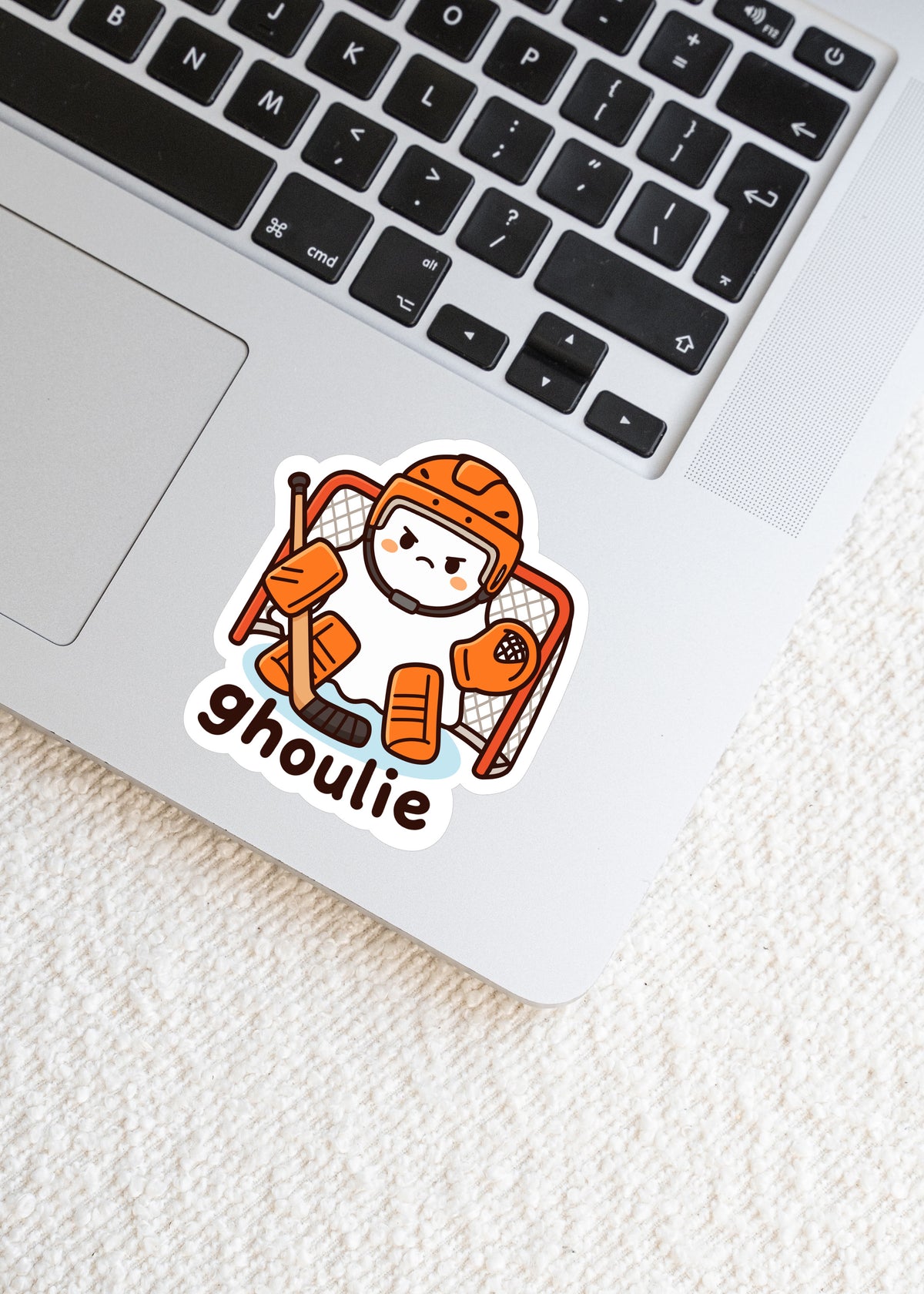 Ghoulie Halloween Ghost Hockey Goalie Sticker