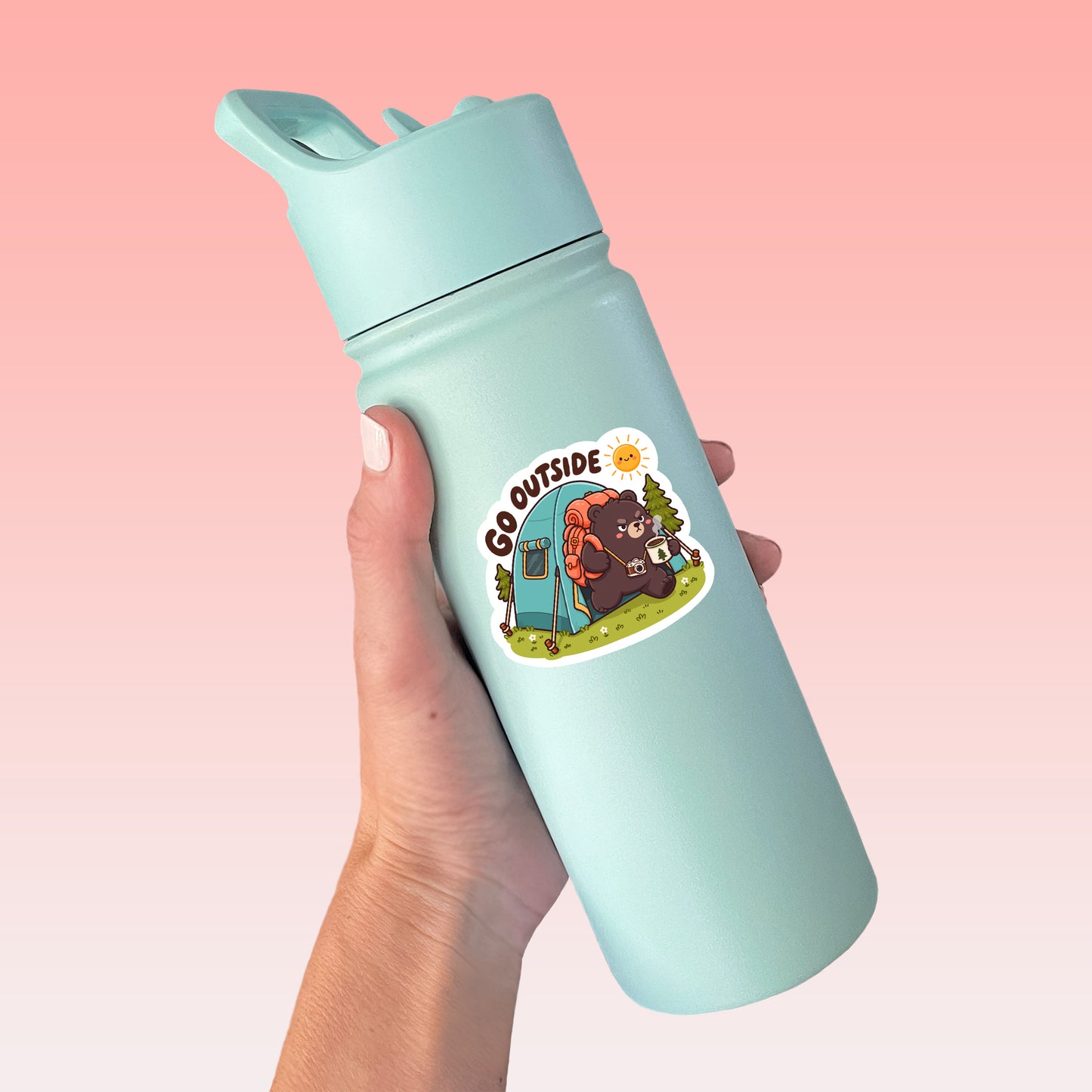 Go Outside Bear Sticker