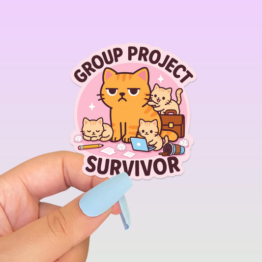 Group Project Survivor Cat Sticker