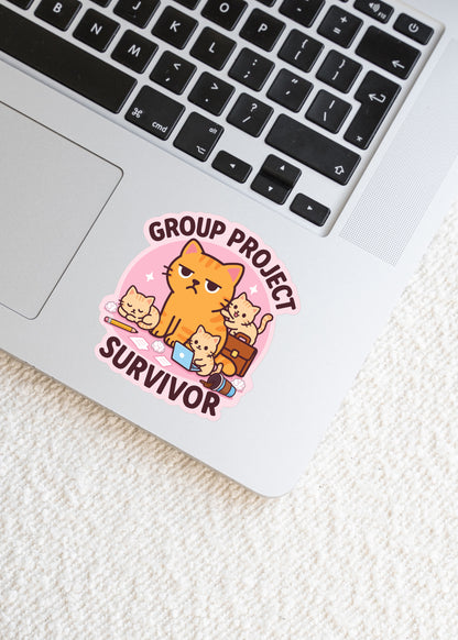 Group Project Survivor Cat Sticker