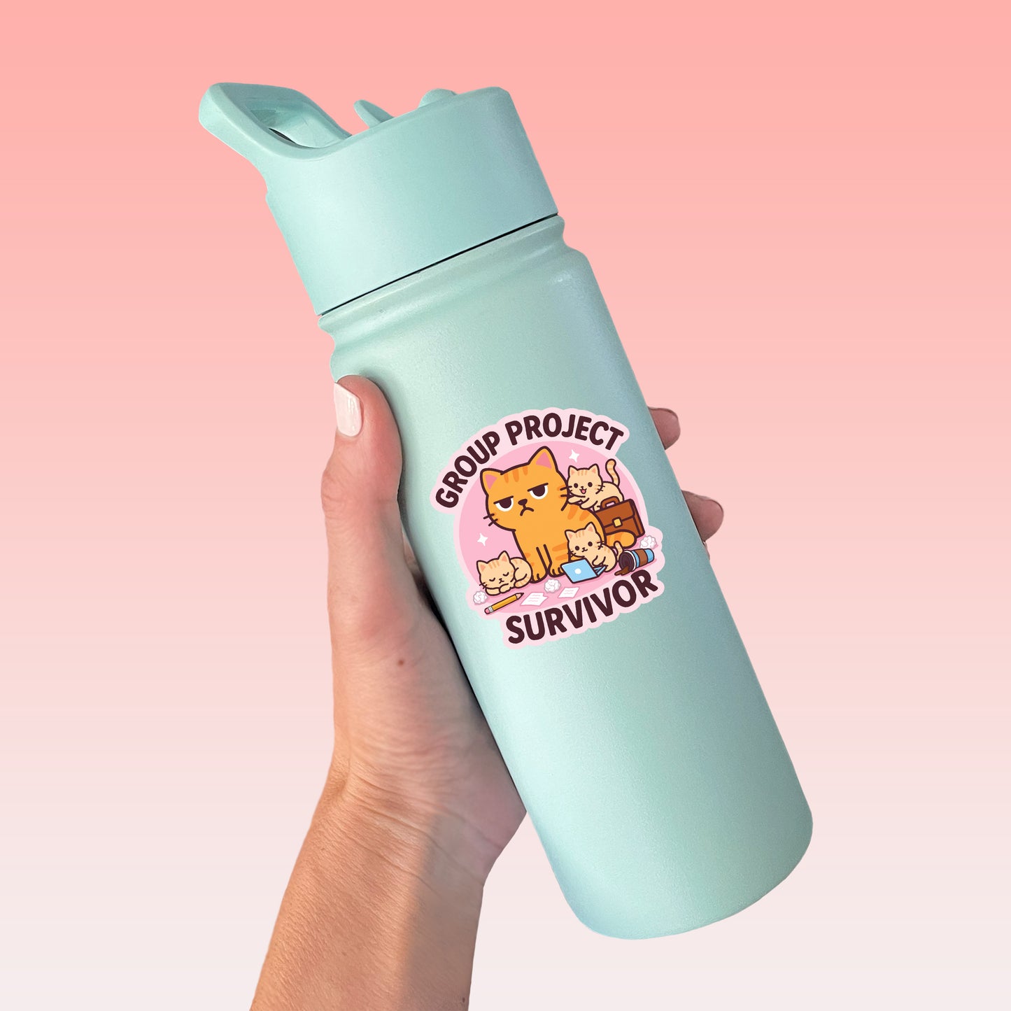 Group Project Survivor Cat Sticker