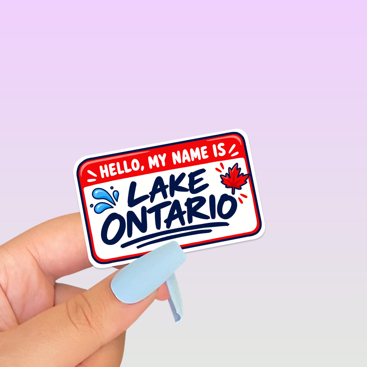 Hello My Name Is Lake Ontario Sticker