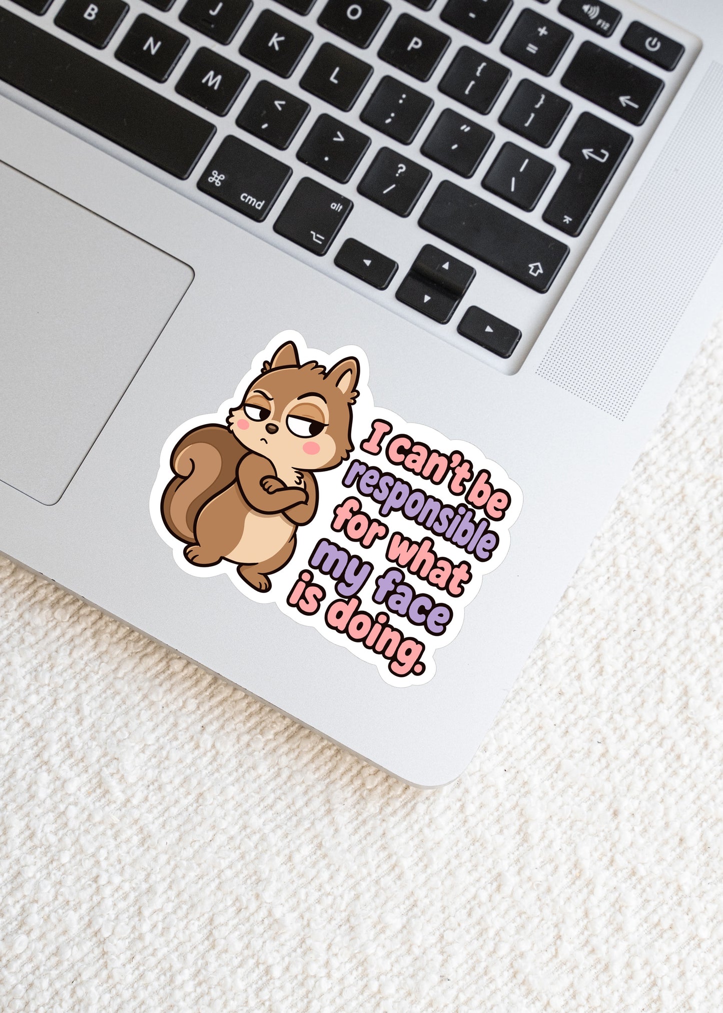 I Can’t Be Responsible for What My Face Is Doing Squirrel Sticker