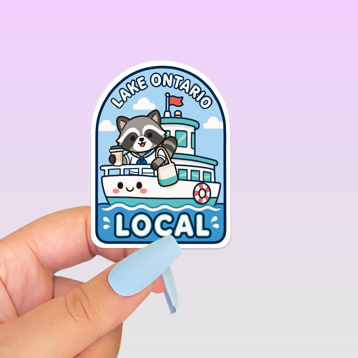 Lake Ontario Local Raccoon Sticker