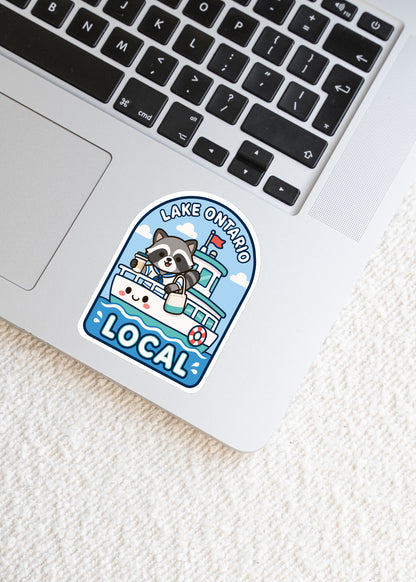 Lake Ontario Local Raccoon Sticker