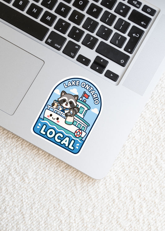 Lake Ontario Local Raccoon Sticker