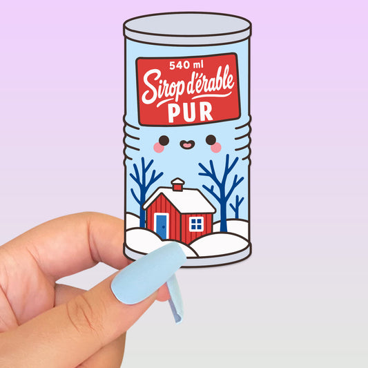 Maple Syrup Can Bookmark & Leaf Candy Sticker Buddy Set