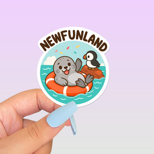 Newfunland Seal and Puffin Sticker