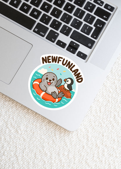 Newfunland Seal and Puffin Sticker