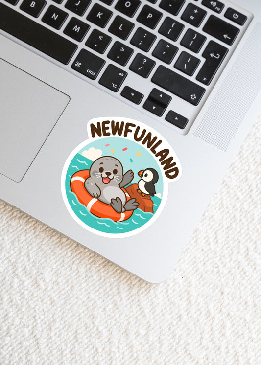 Newfunland Seal and Puffin Sticker