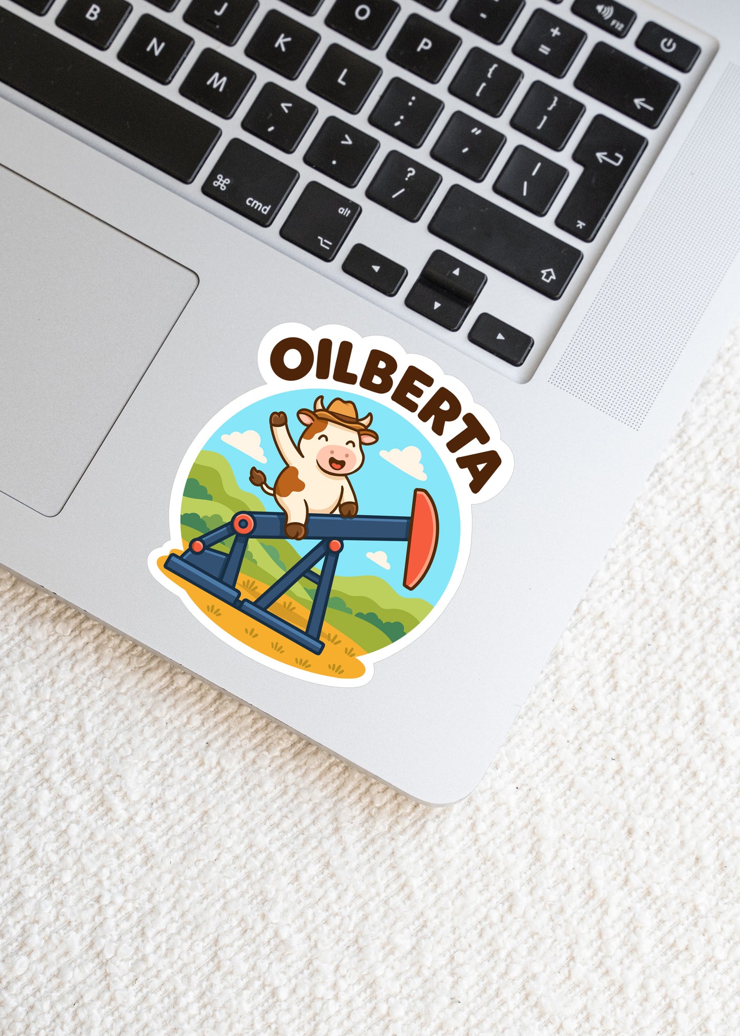 Oilberta Kawaii Cow Alberta Sticker
