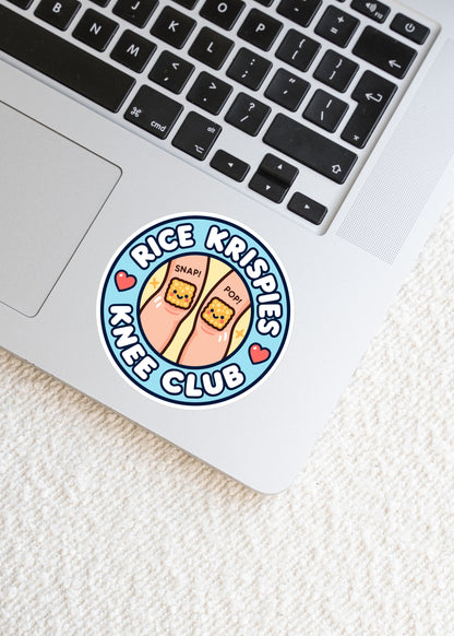 Funny Crunchy Knee Club Sticker