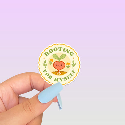 Rooting for Myself Gardening Sticker