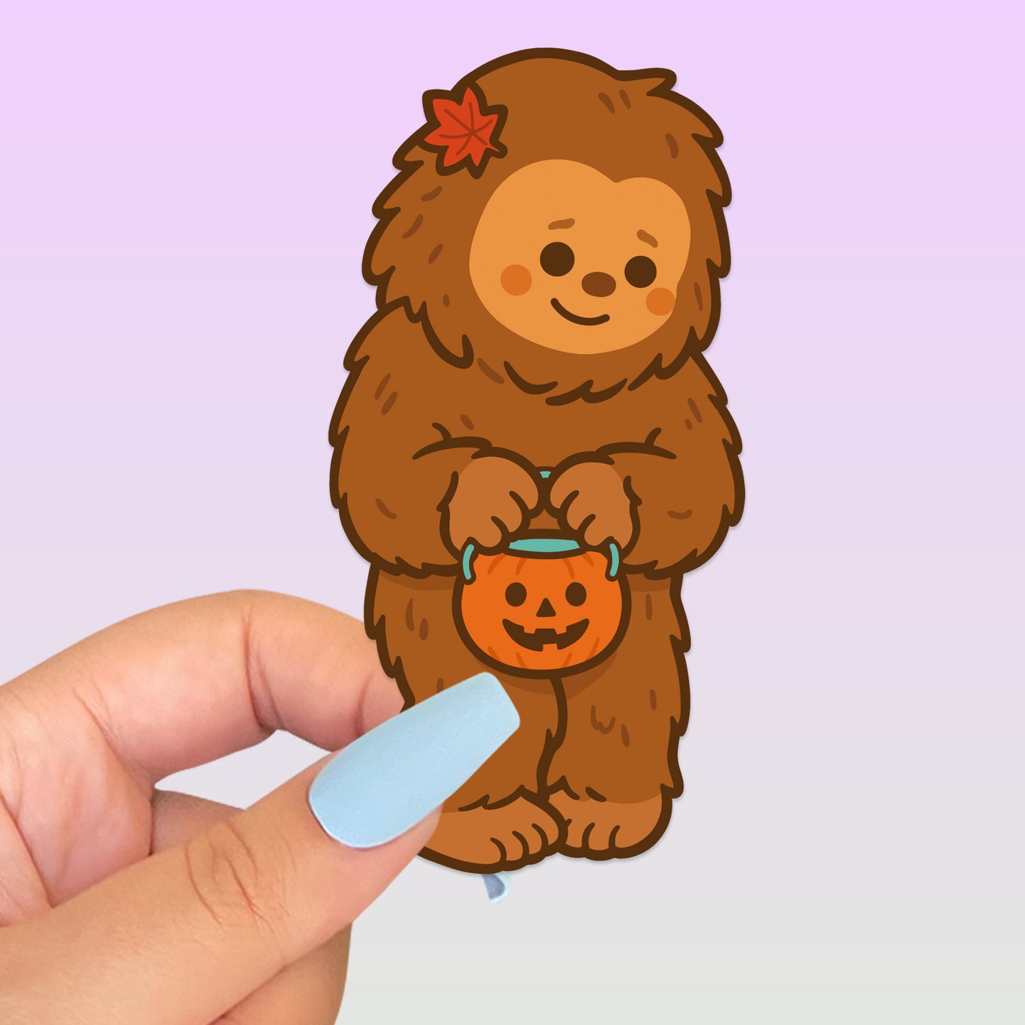 Halloween Sasquatch Bookmark & Pine Tree Sticker Buddy Set