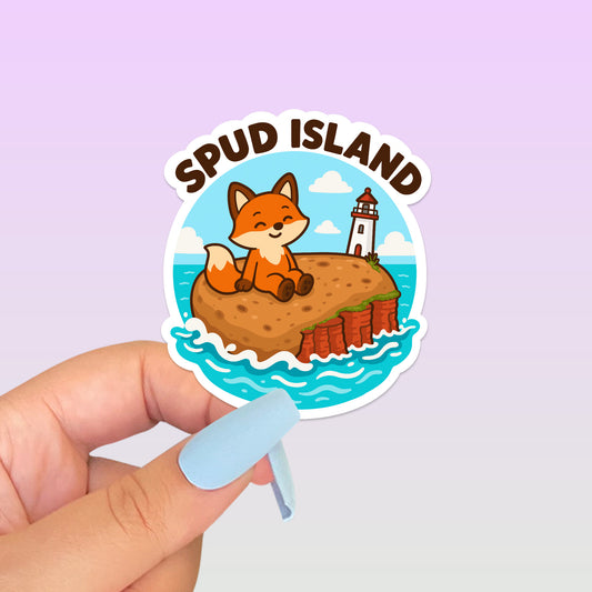 Spud Island Fox Prince Edward Island Sticker