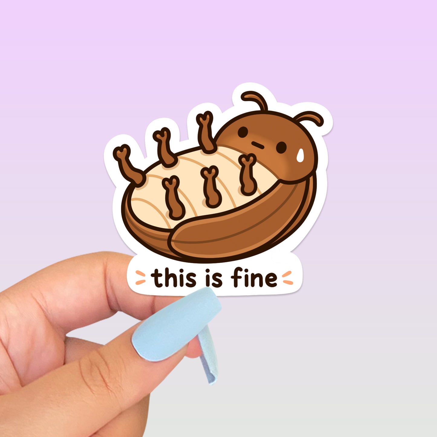 This Is Fine June Bug Sticker