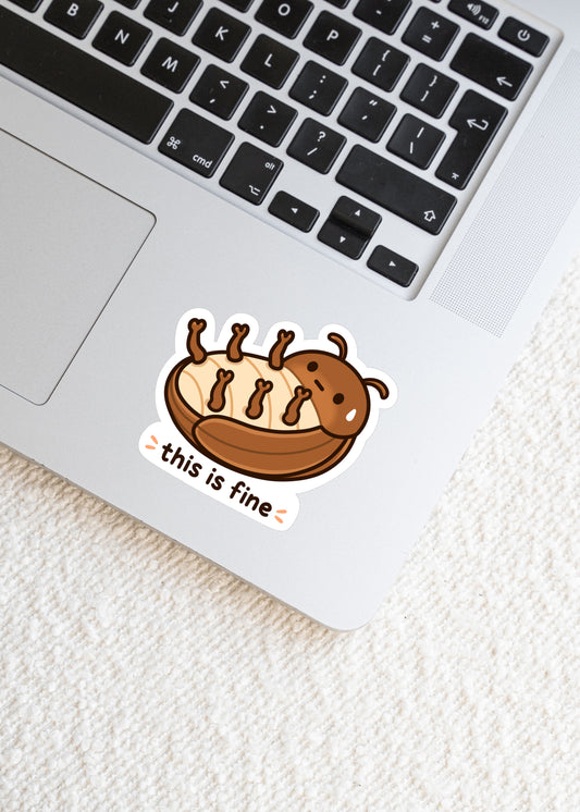 This Is Fine June Bug Sticker - Paige Poutine