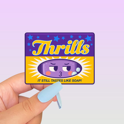 Thrills Gum Bookmark & Purple Gum Sticker Buddy Set