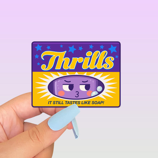 Thrills Gum Bookmark & Purple Gum Sticker Buddy Set