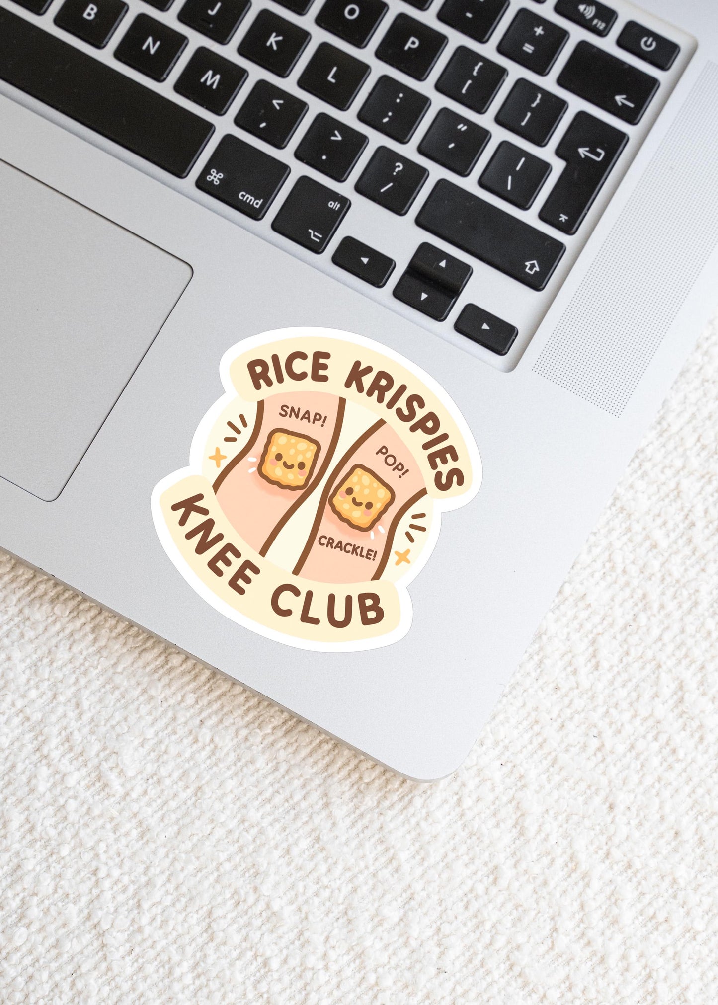 Funny Crunchy Knee Club Sticker, Cute Kawaii Joint Pain Decal, Arthritis Humour, Creaky Knees Vinyl Sticker, Body Betrayal Gift