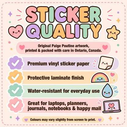 Winter Is Outta Pocket Fox Sticker, Cute Kawaii Canadian Vinyl Decal, Funny Cold Weather Humour, Ice Skating Laptop Gift