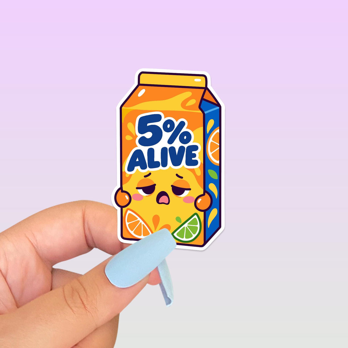 Five Percent Alive Juice Box Sticker