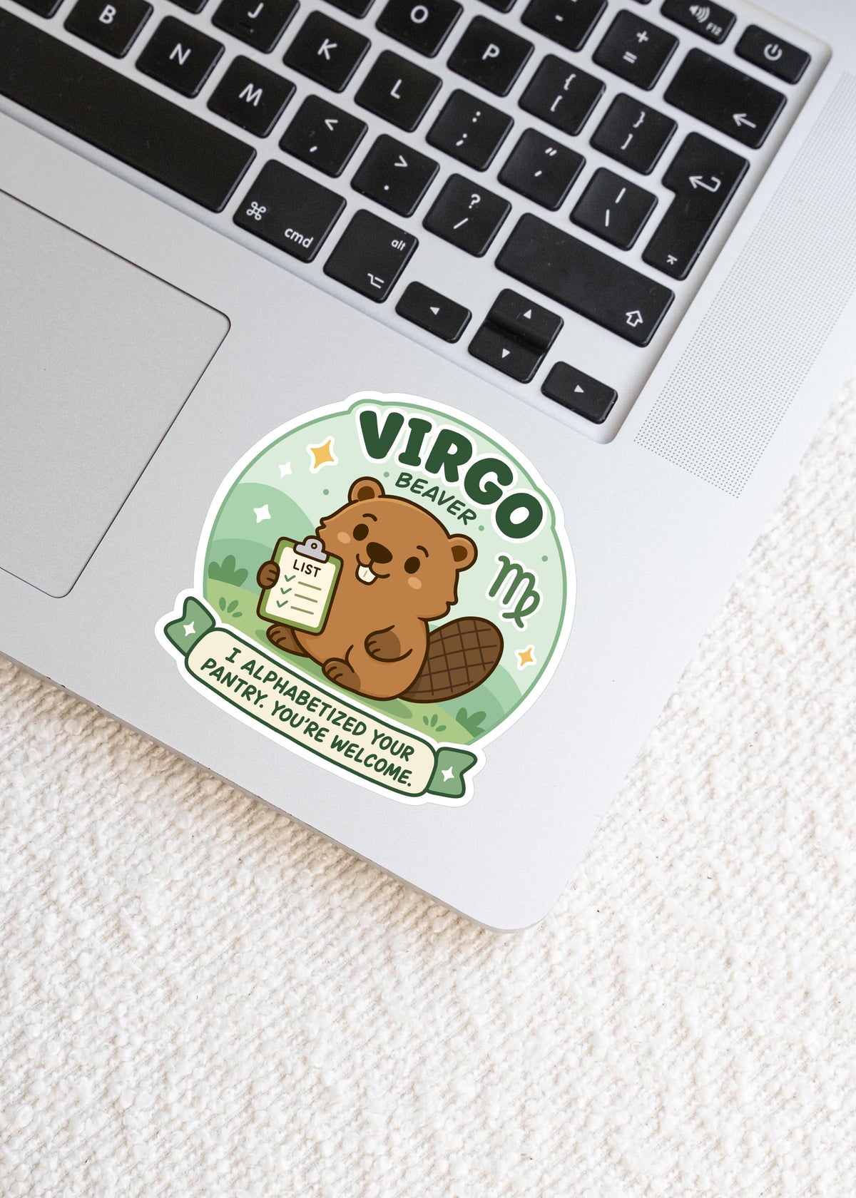 Virgo Beaver Sticker